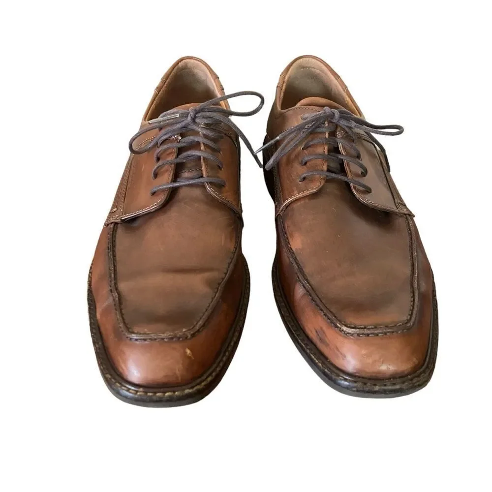 Ecco Shoes Mens Size 11 Leather Square Toe Oxfords